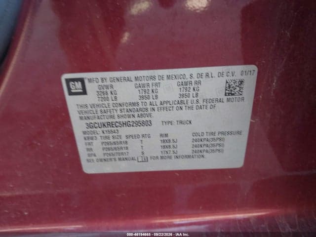 2017 CHEVROLET SILVERADO 1500 1LT 9