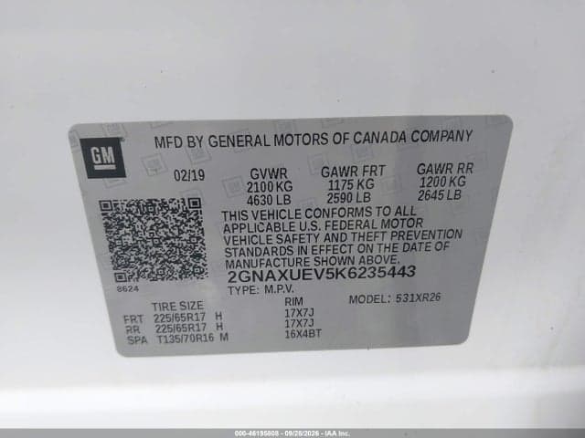 2019 CHEVROLET EQUINOX LT 9