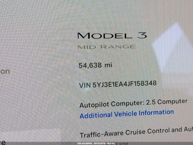 2018 TESLA MODELO 3 LONG RANGE/MID RANGE 15
