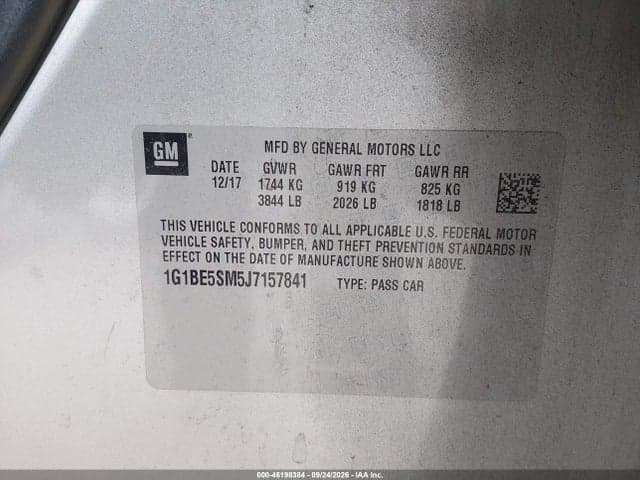 2018 CHEVROLET CRUZE LT AUTO 9