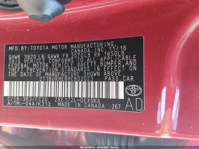 2017 TOYOTA COROLLA SE 9