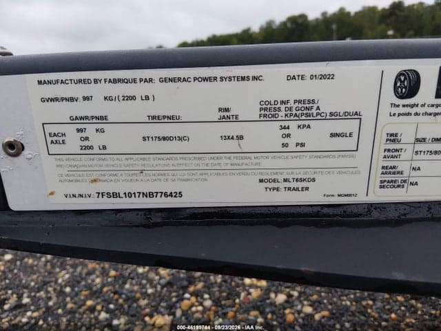 2022 GENERAC POWER SYSTEMS LIGHT TOWER 9