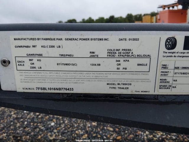2022 GENERAC POWER SYSTEMS LIGHT TOWER 9