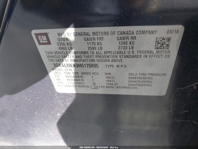 2017 GMC TERRAIN SLE-1 9