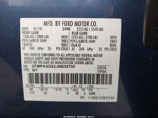 2018 FORD EDGE SE 9