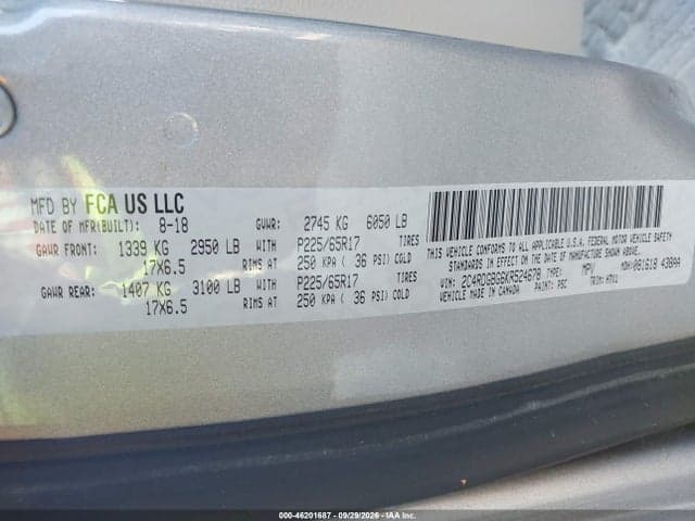 2019 DODGE GRAND CARAVAN SE 9