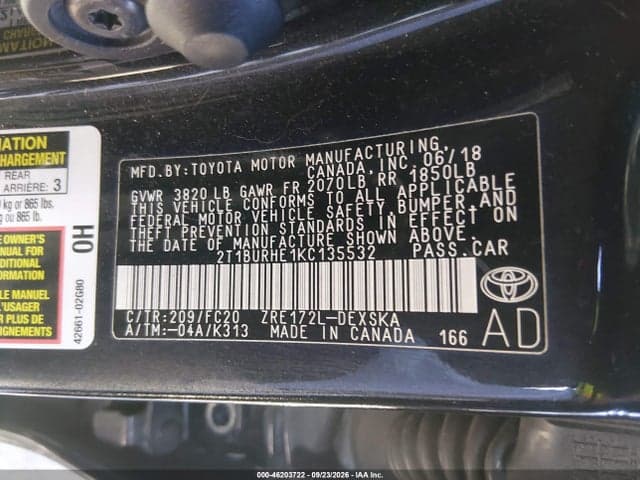 2019 TOYOTA COROLLA SE 9