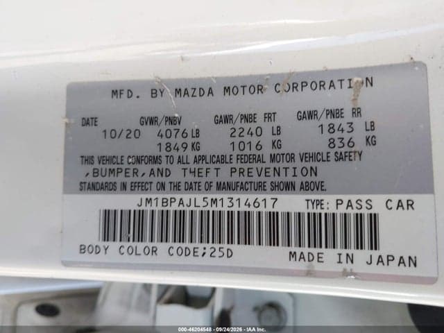 2021 MAZDA MAZDA3 2.5 S 9