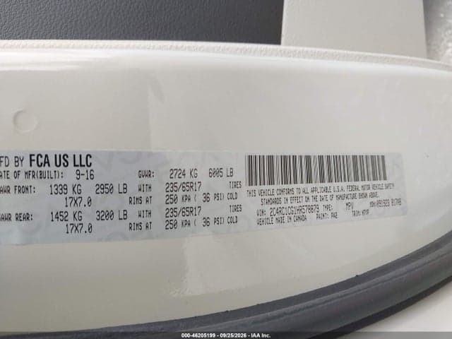 2017 CHRYSLER PACIFICA LX 9