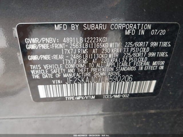 2020 SUBARU FORESTER PREMIUM 9