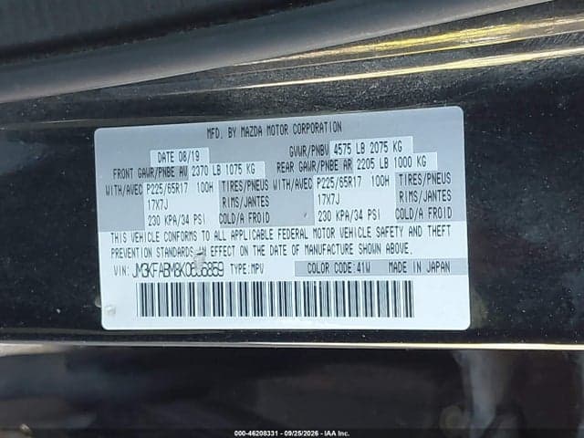 2019 MAZDA CX-5 SPORT 9