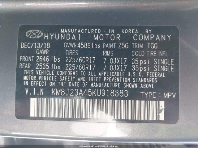 2019 HYUNDAI TUCSON SE 9