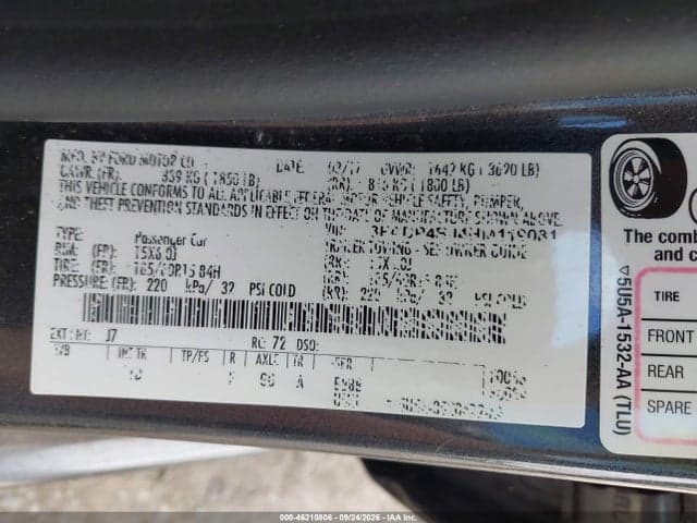2017 FORD FIESTA SE 12