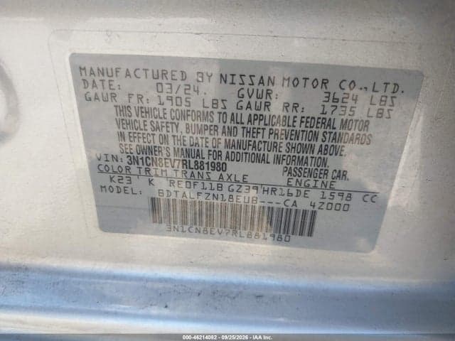 2024 NISSAN VERSA 1.6 SV 9