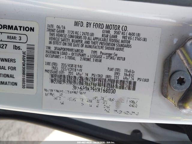 2017 FORD FUSION TITANIUM 9