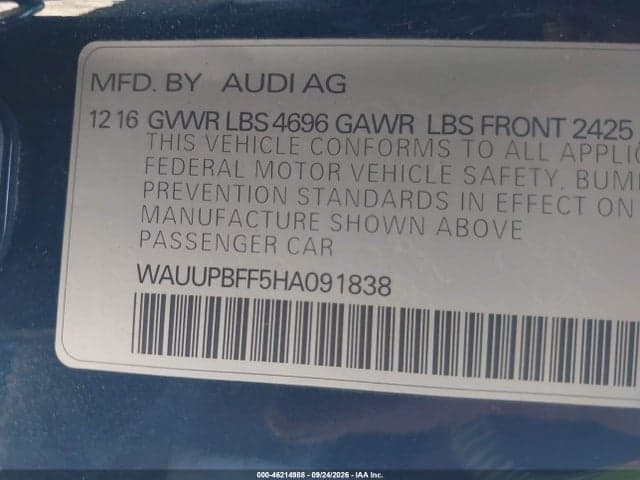 2017 AUDI A3 E-TRON 1.4T PREMIUM 9