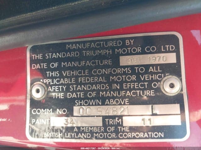 1971 TRIUMPH TR6 9