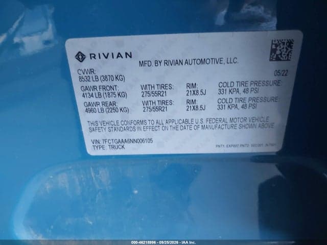 2022 RIVIAN R1T ADVENTURE PACKAGE 9
