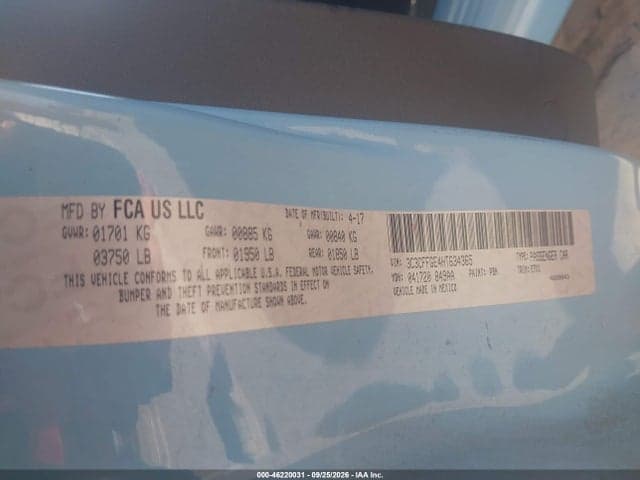 2017 FIAT 500E BATTERY ELECTRIC 9