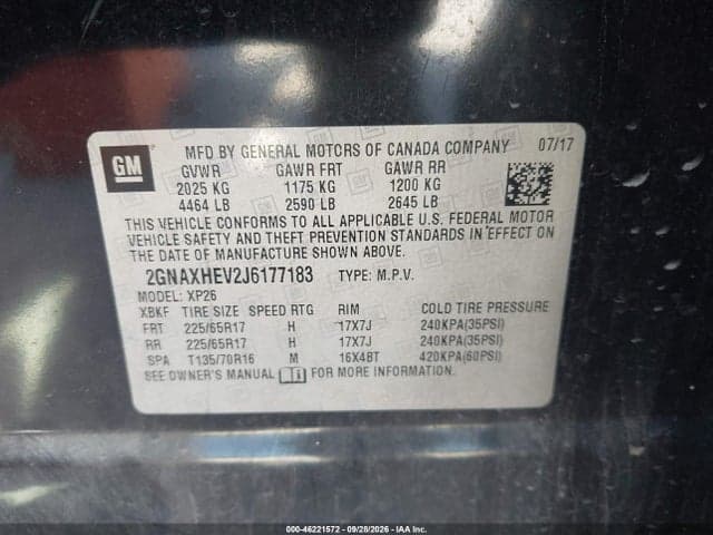 2018 CHEVROLET EQUINOX LS 9