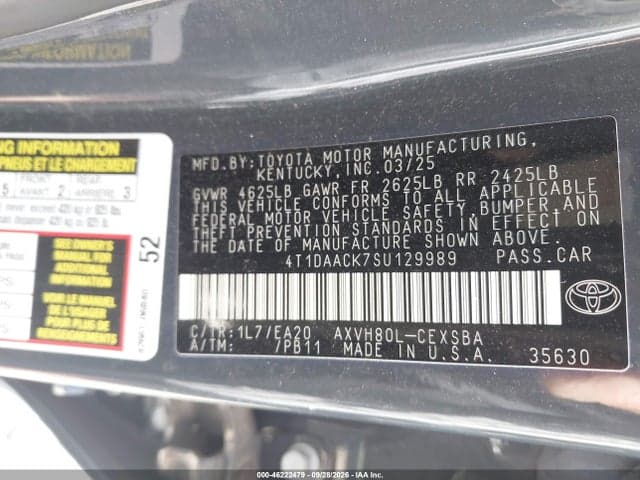 2025 TOYOTA CAMRY SE 9
