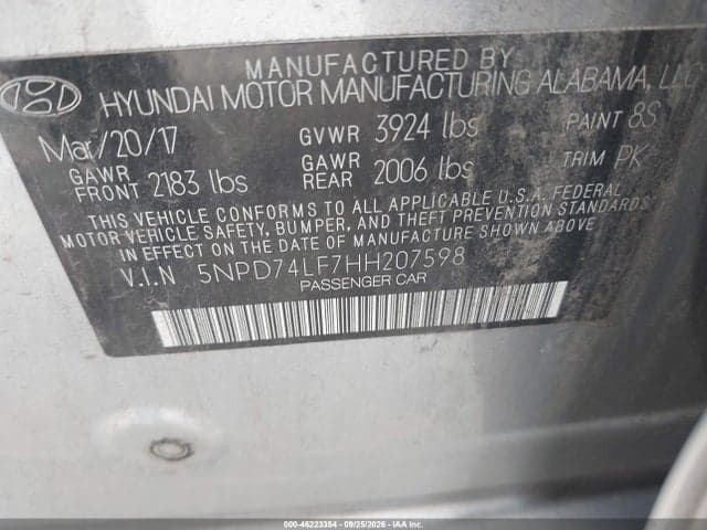 2017 HYUNDAI ELANTRA SE 9