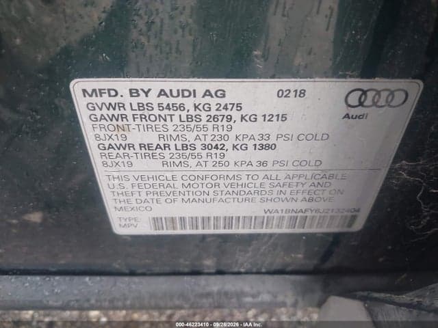 2018 AUDI Q5 2.0T PREMIUM/2.0T TECH PREMIUM 9
