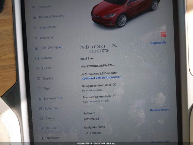 2018 TESLA MODEL X 100D/75D/P100D 7