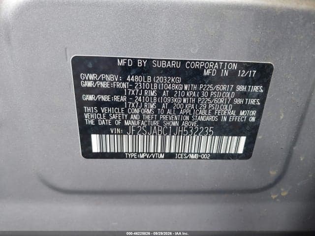 2018 SUBARU FORESTER 2.5I 9