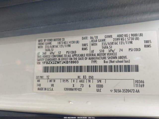 2018 FORD TRANSIT-350 XL 9