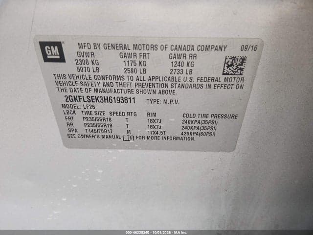 2017 GMC TERRAIN SLE-1 9