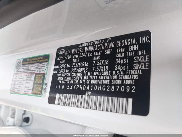 2017 KIA SORENTO 2.0T EX 9