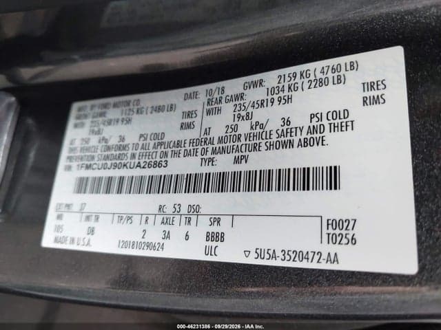 2019 FORD ESCAPE TITANIUM 9