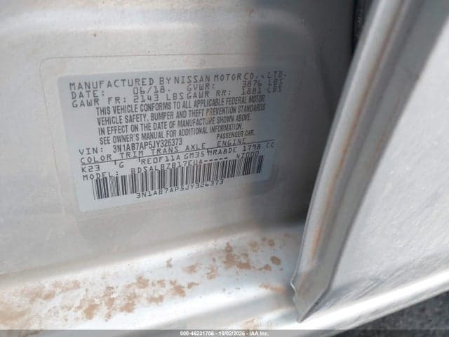 2018 NISSAN SENTRA S 9