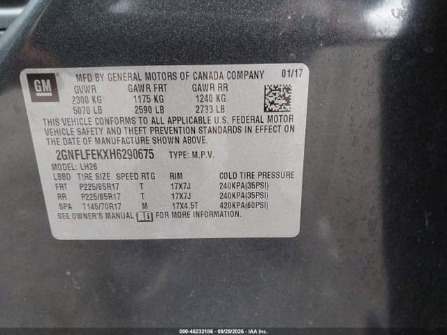 2017 CHEVROLET EQUINOX LT 9