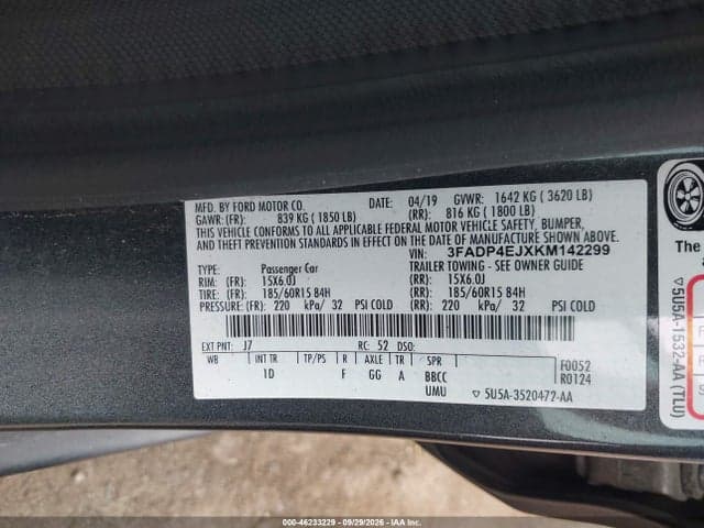 2019 FORD FIESTA SE 9