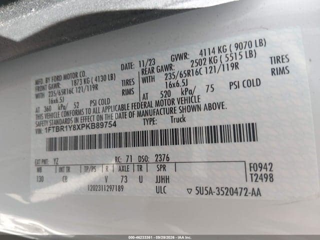 2023 FORD TRANSIT-250 9