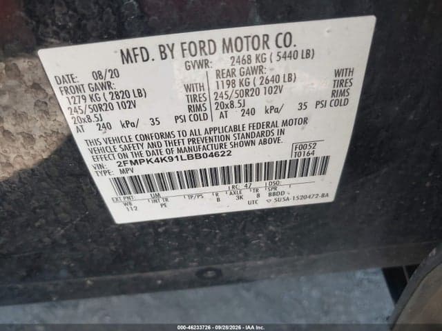 2020 FORD EDGE TITANIUM 9