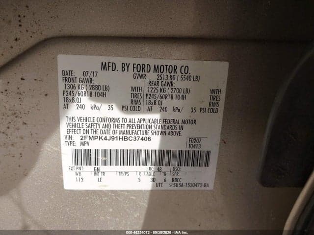 2017 FORD EDGE SEL 9
