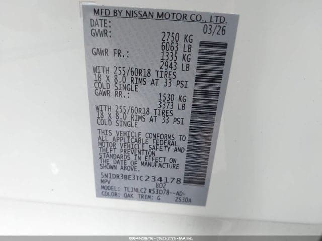 2026 NISSAN PATHFINDER SV 9