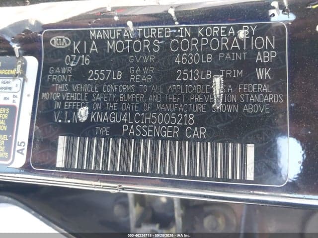2017 KIA OPTIMA HYBRID EX 9