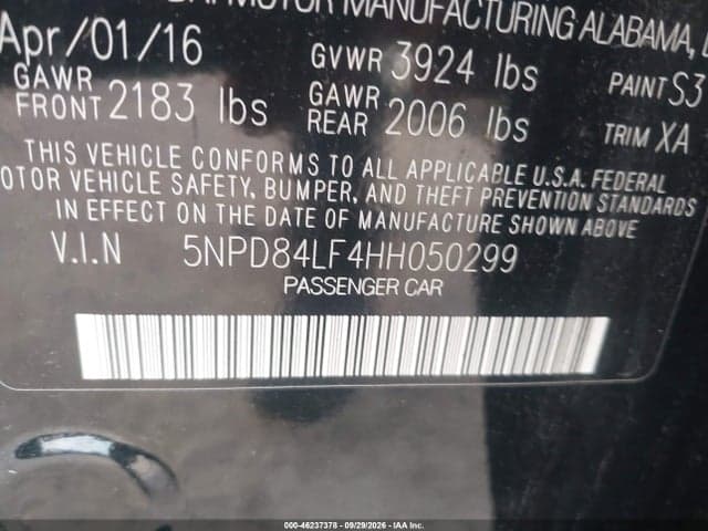 2017 HYUNDAI ELANTRA SE 9