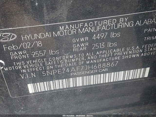2018 HYUNDAI SONATA SE 9
