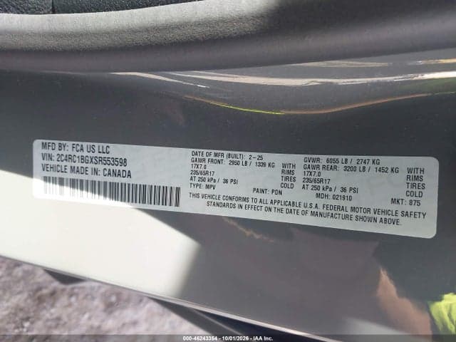 2025 CHRYSLER PACIFICA SELECT 9