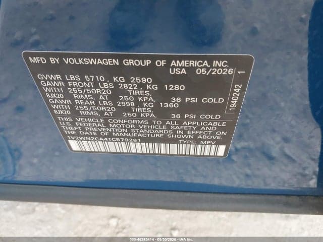 2026 VOLKSWAGEN ATLAS SE WITH TECHNOLOGY 9