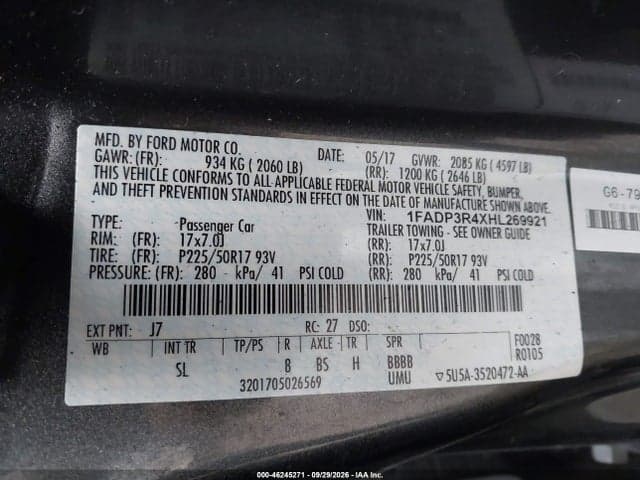 2017 FORD FOCUS ELECTRIC 9