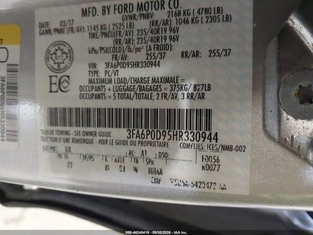 2017 FORD FUSION TITANIUM 9