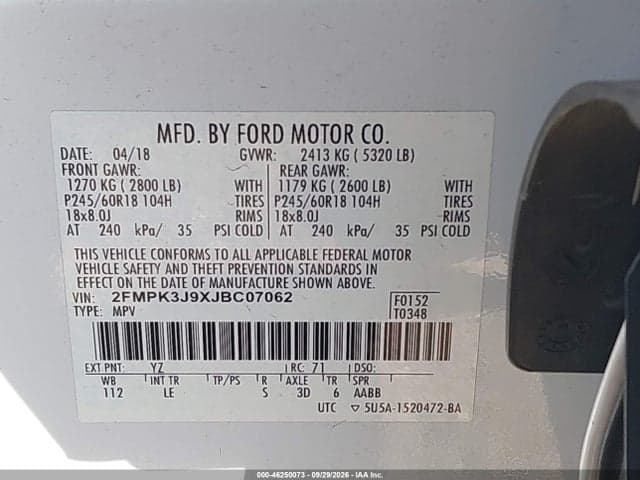 2018 FORD EDGE SEL 9