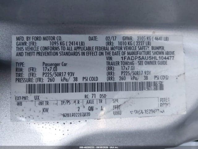 2017 FORD C-MAX HYBRID SE 9