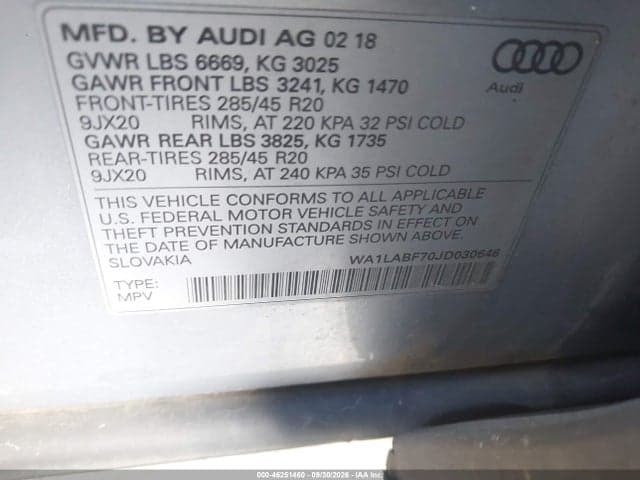 2018 AUDI Q7 3.0T PREMIUM 9